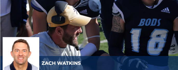 Zach Watkins Coaching the Ichabods Football Team Zach Watkins coaching Washburn football players