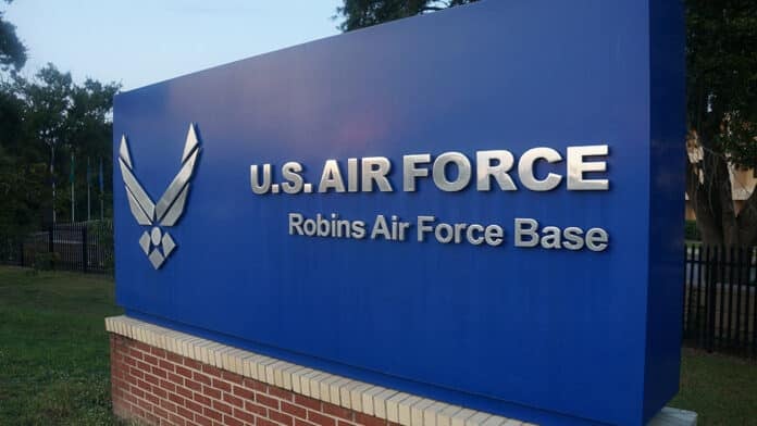 Robin's AFB Military Installation Welcome SIgn