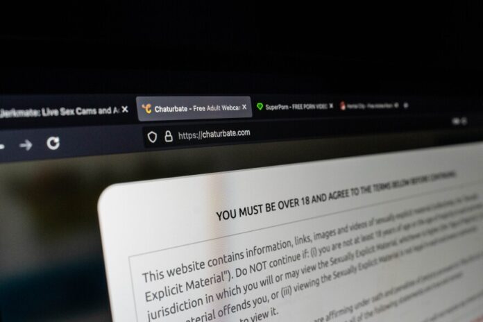 download (72) The landing page of an adult website prompts a user to click a button to indicate they are 18 or older. Age verification advocates say this does little to keep minors from accessing pornography online.