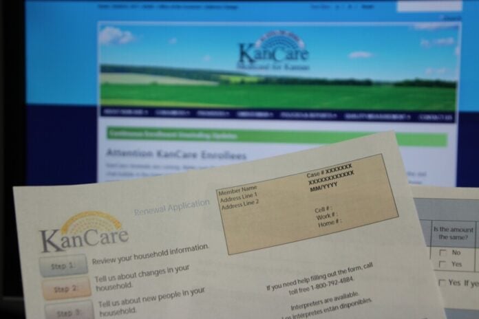 Renewal paperwork for KanCare, the Medicaid program in Kansas. Proposed federal budget cuts could lead to 13,000 Kansans losing coverage. Renewal paperwork for KanCare, the Medicaid program in Kansas. Proposed federal budget cuts could lead to 13,000 Kansans losing coverage.