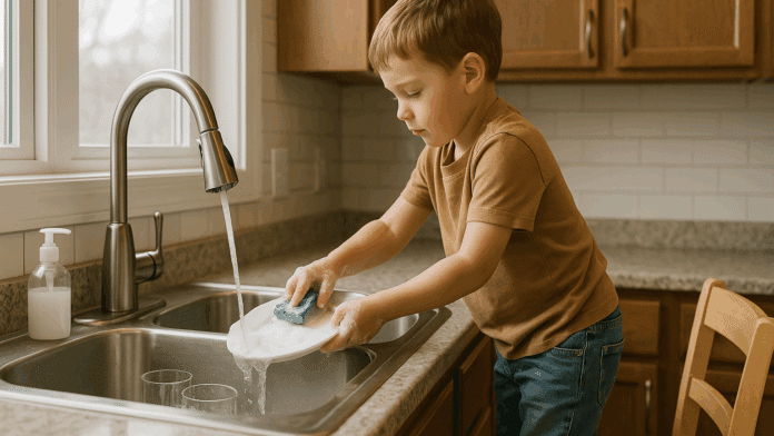 doing dishes
