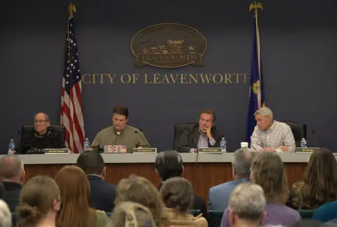 Members of the Leavenworth Planning Commission during Monday's meeting.