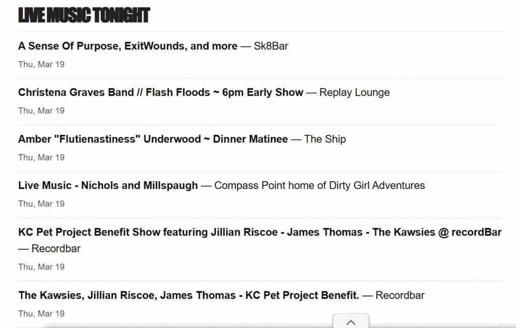 Screenshot 2026 03 19 070521 - Kansas Live Music Radar: Concerts, Shows & Venues Across Kansas 1 Screenshot 2026 03 19 070521 - Kansas Live Music Radar: Concerts, Shows & Venues Across Kansas