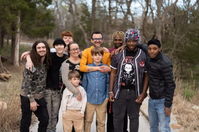 download (53) Jonathan and Katie Stahl's family has grown through years of foster care. All of the boys pictured here are considered their children, most of whom were at one point in foster care. Their first adopted son is not pictured.