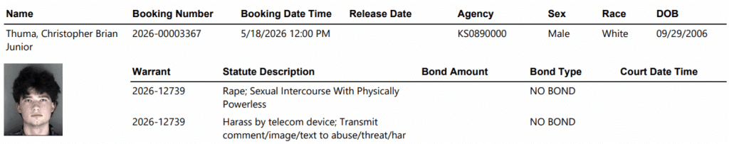 Screenshot 2026 05 19 074235 - 19-Year-Old Topekan Booked on Rape Charge Involving Physically Powerless Victim 1 Screenshot 2026 05 19 074235 - 19-Year-Old Topekan Booked on Rape Charge Involving Physically Powerless Victim
