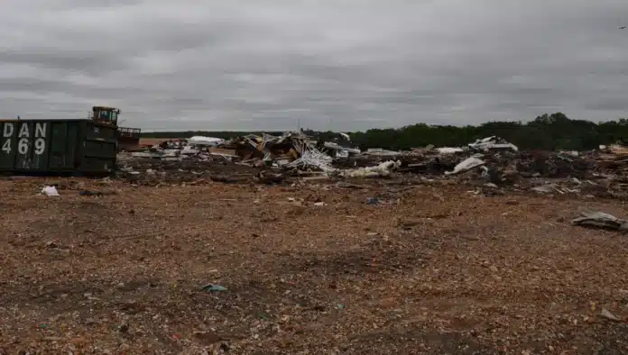One of the sides of the Construction and Demolition landfill, operated by Jordan Disposal LLC in Galena, Kansas.