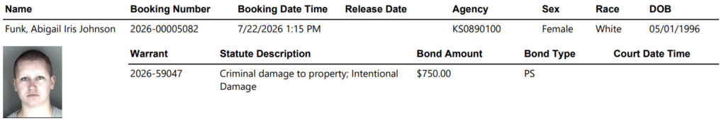 Screenshot 2026 07 23 062247 - Local Social Media Influencer Arrested on Criminal Damage Charge in Topeka 1 Screenshot 2026 07 23 062247 - Local Social Media Influencer Arrested on Criminal Damage Charge in Topeka