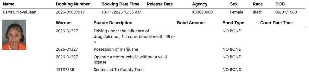 image 2 - Weekend DUI Update: Seven Arrested or Booked on Alcohol-Related Offenses in Shawnee County Sunday